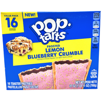 Pop-Tarts Frosted Lemon Blueberry Crumble 16 Pack - 768g