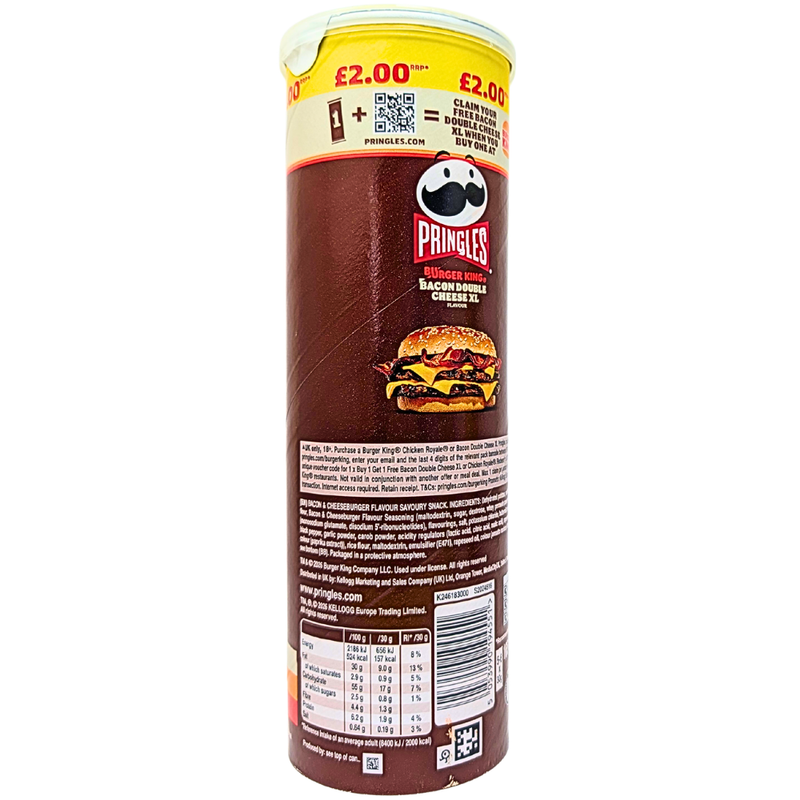 Pringles Burger King Bacon Double Cheese XL (UK) - 165g