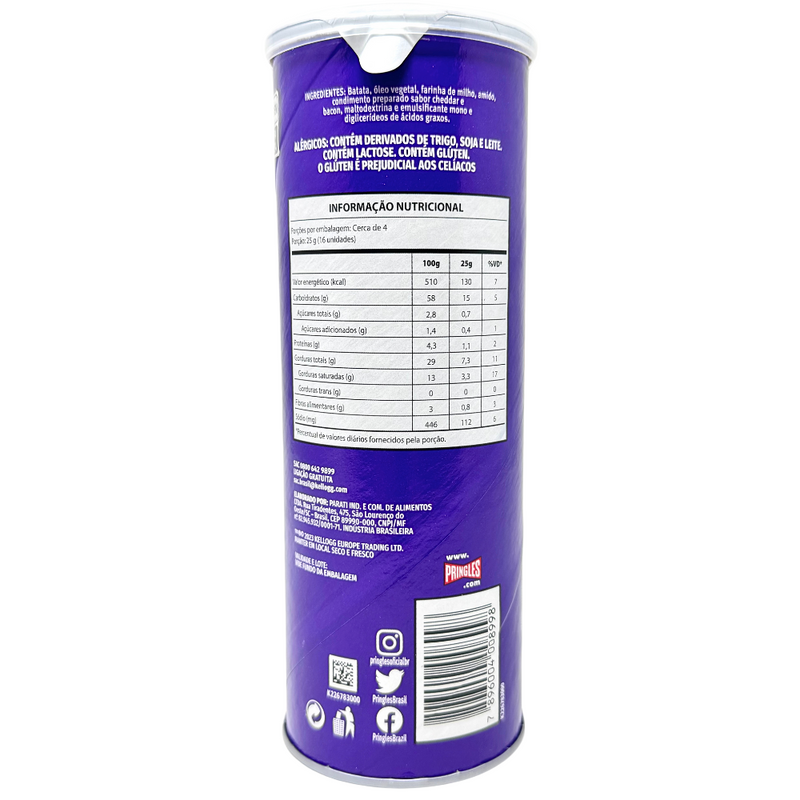 Pringles Cheddar Bacon (Brazil) - 105g