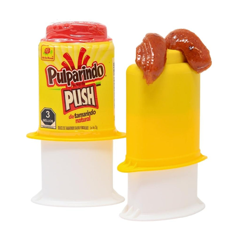De La Rosa Pulparindo Push Original Tamarind Squeeze Candy - 35g - Mexican Candy - Tamarind Candy