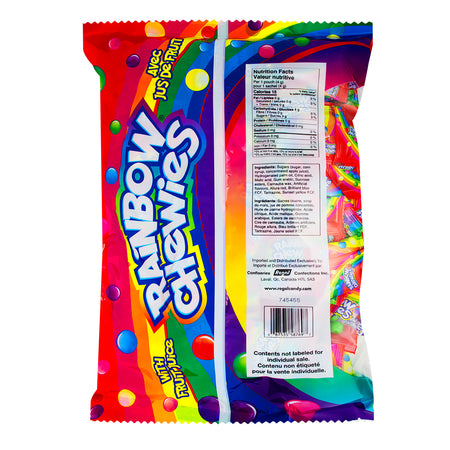 Rainbow Chewies - 100ct  Nutrition Facts Ingredients