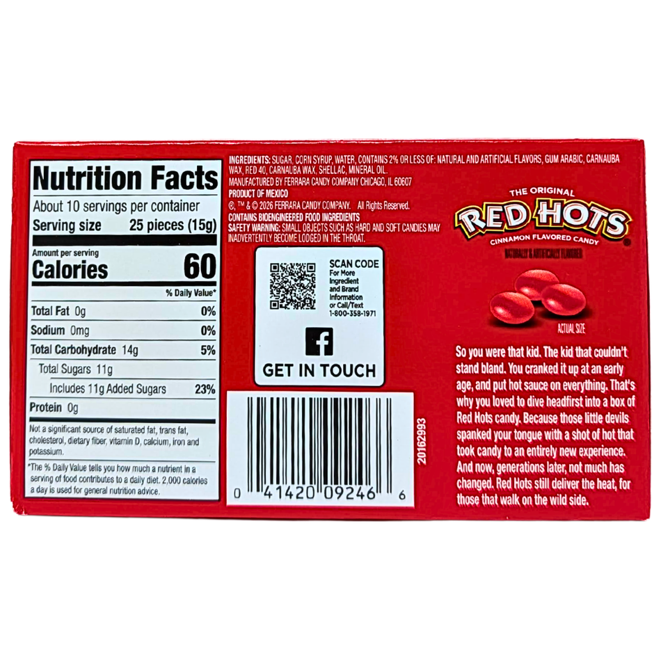 Red Hots Holiday Original Theatre Box - 5.5oz