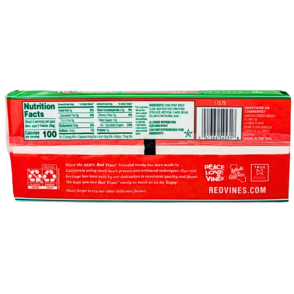 Red Vines Original Red & Green Christmas Twists - 4oz