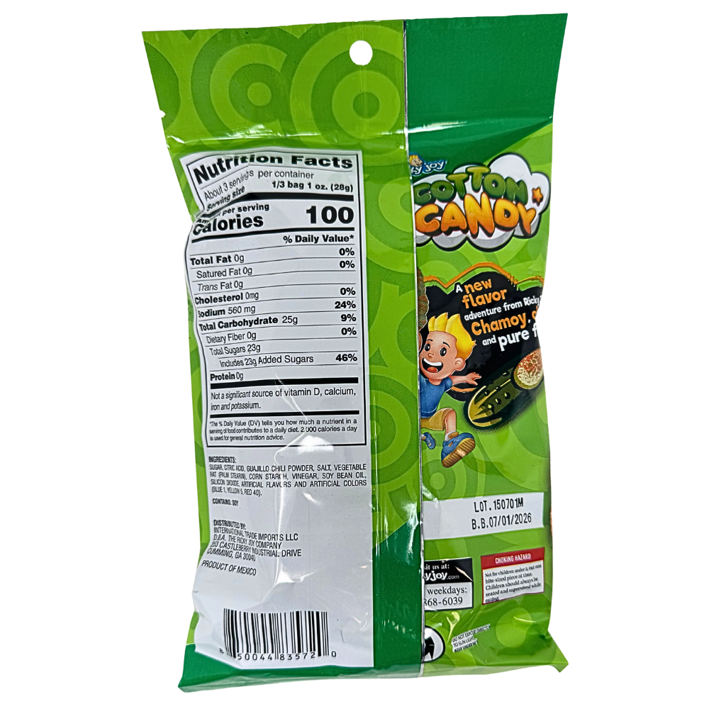 Ricky Joy Cotton Candy Chilli Chamoy Pickles - 3oz