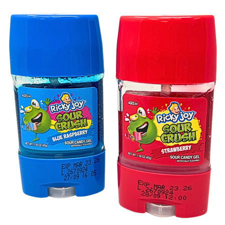 Ricky Joy Sour Crush Candy Gel Blue Raspberry/ Strawberry - 1.59oz