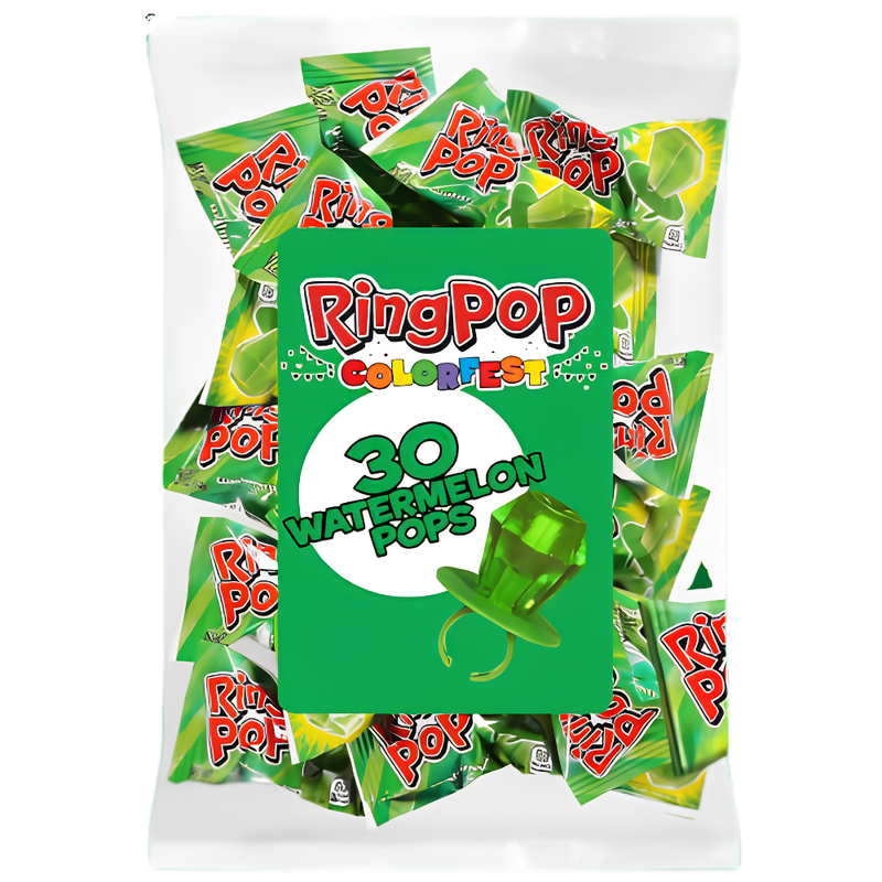 Ring Pop Colorfest Green Watermelon 30pc - 15oz