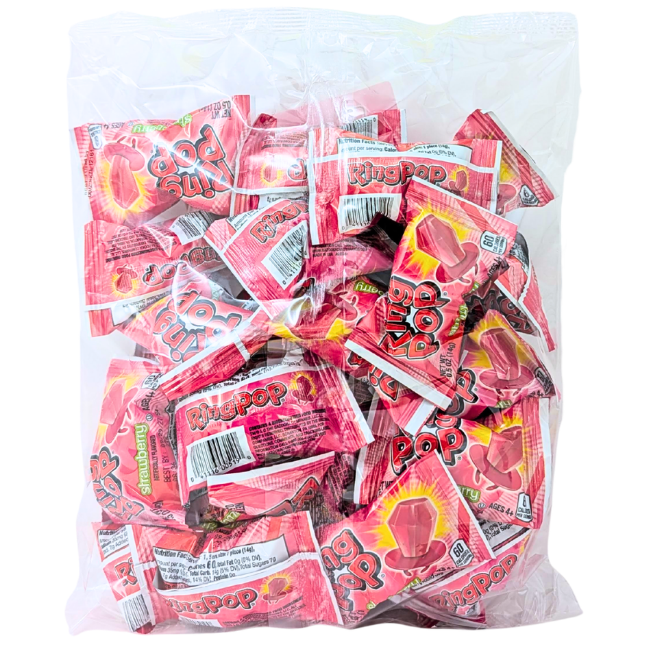Ring Pop Colorfest Pink Strawberry 30pc - 15oz