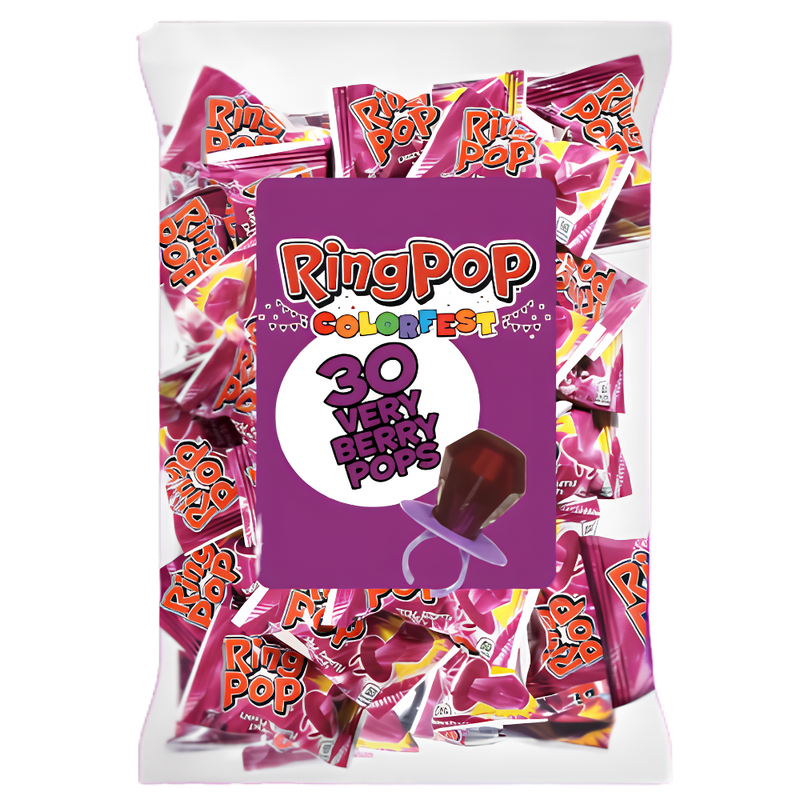 Ring Pop Colorfest Purple Very Berry Punch 30pc - 15oz