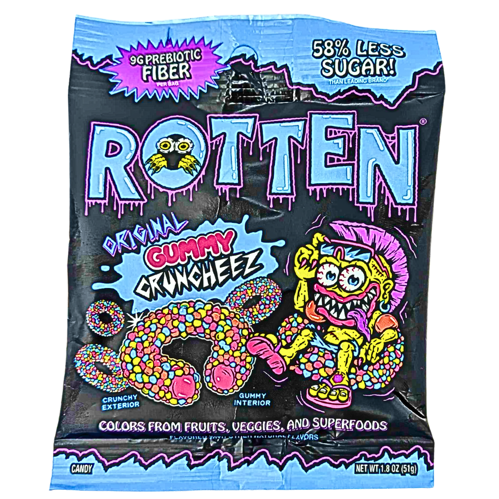 American Sweets Rotten Rotten Original Gummy Cruncheez - 1.8oz | Candy Funhouse – Candy ...