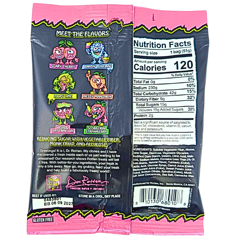 Rotten Spicy Sour Gummy Cruncheez - 1.8oz