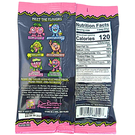 Rotten Spicy Sour Gummy Cruncheez - 1.8oz