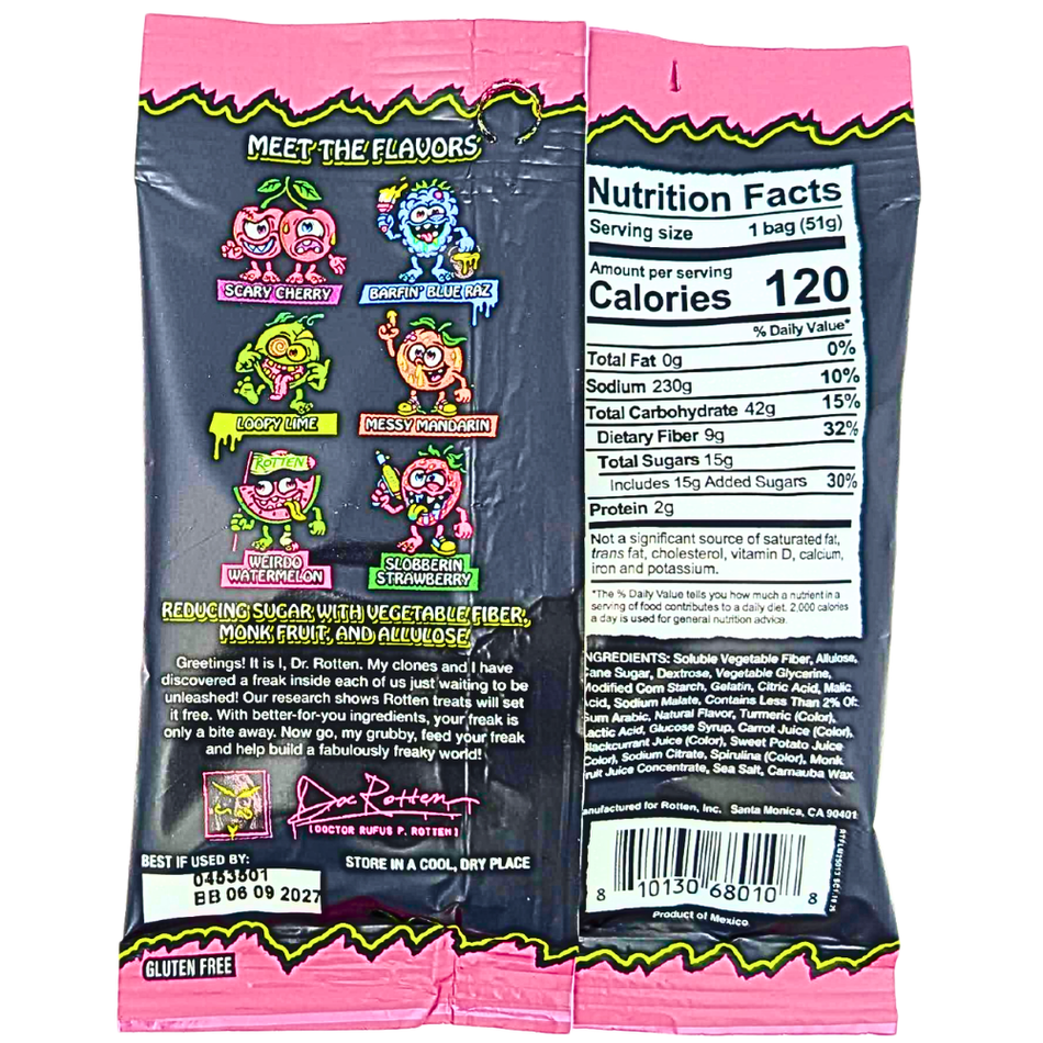 Rotten Spicy Sour Gummy Cruncheez - 1.8oz
