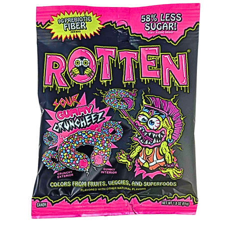 Rotten Spicy Sour Gummy Cruncheez - 1.8oz