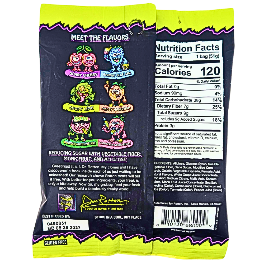 Rotten Spicy Sour Gummy Cruncheez - 1.8oz