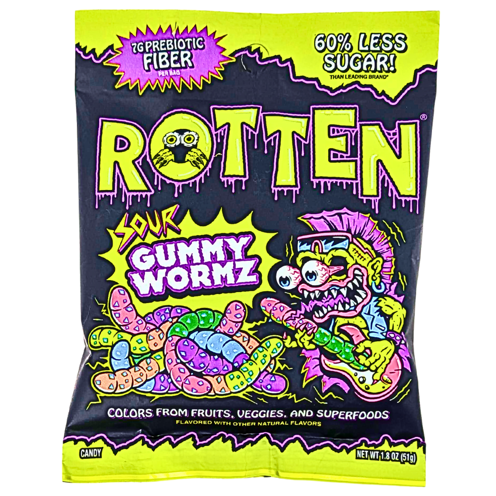 Rotten Spicy Sour Gummy Cruncheez - 1.8oz