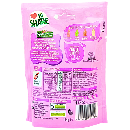 Rowntree's Bottle Pops (UK) - 115g