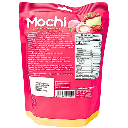 Royal Family Mochi Strawberry Cheese Cake - 180g