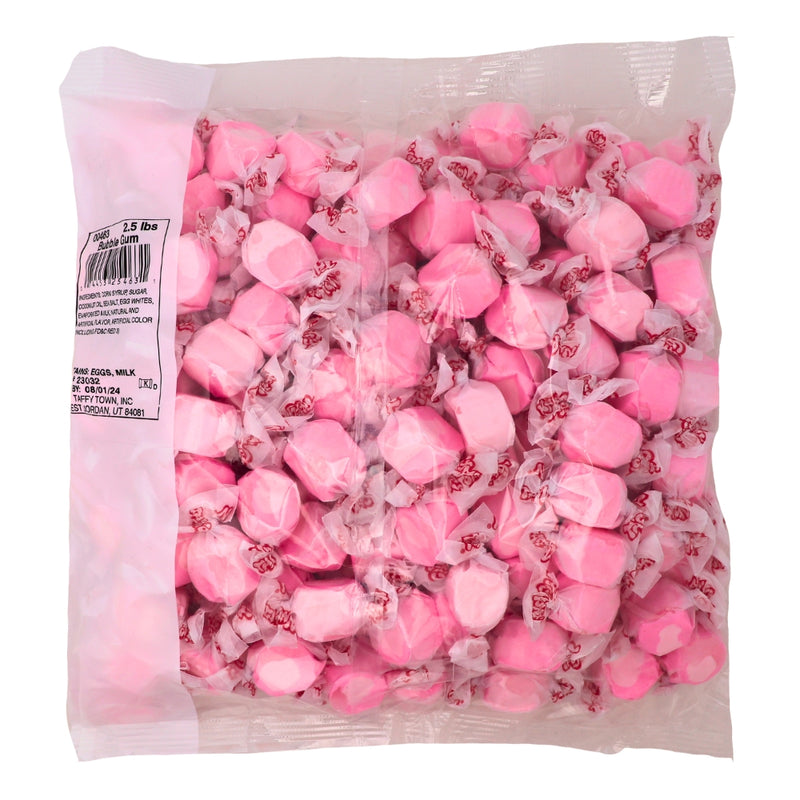 Salt Water Taffy-Bubble Gum Taffy Town 3kg - Bubble Gum Bulk Candy Buffet Colour_Pink Gluten Free Ingredients Nutrition facts