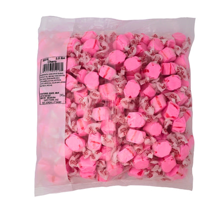 Salt Water Taffy-Cherry Taffy Town 3kg - Bulk Candy Buffet Colour_Red Gluten Free Individually Wrapped Ingredients nutrition Facts