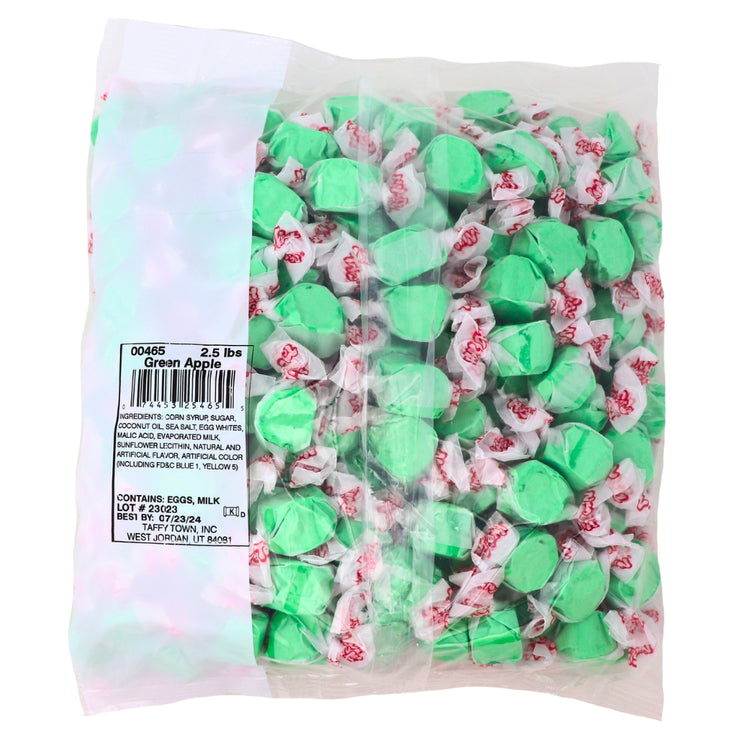 Salt Water Taffy Green Apple Taffy Town Bulk Candy Candy Funhouse CA