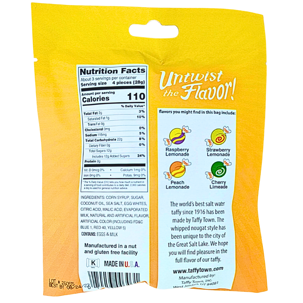 Salt Water Taffy - Lemonade Stand - 99g