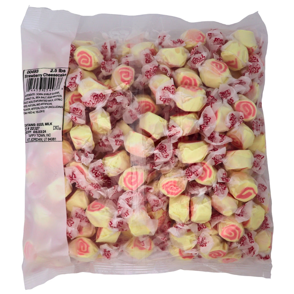 Salt Water Taffy Strawberry Cheesecake Bulk Candy Nutrition Facts Ingredients