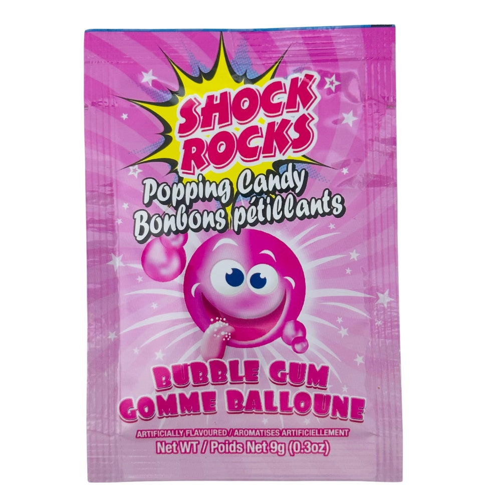 Shock Rocks Bubblegum Popping Candy - 9g - Shock Rocks - Shock Rocks Candy - Shock Rocks Bubble Gum - Bubble Gum Shock Rocks