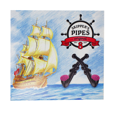 Skippers Pipes Original 8 - 136g - Skippers Pipes - Skippers Licorice - Black Licorice - Skippers Pipes Original Black Licorice