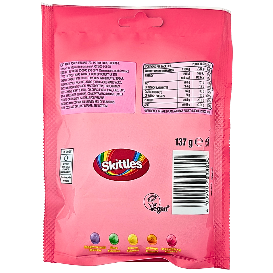 Skittles Fruit Chewies (UK) - 137g