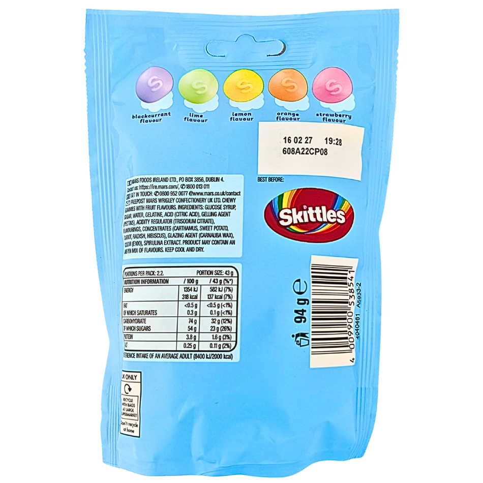 Skittles Fruit Squishy Cloudz (UK) - 94g