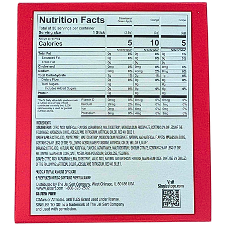 Skittles Singles To Go Variety Pack - 30 Pack