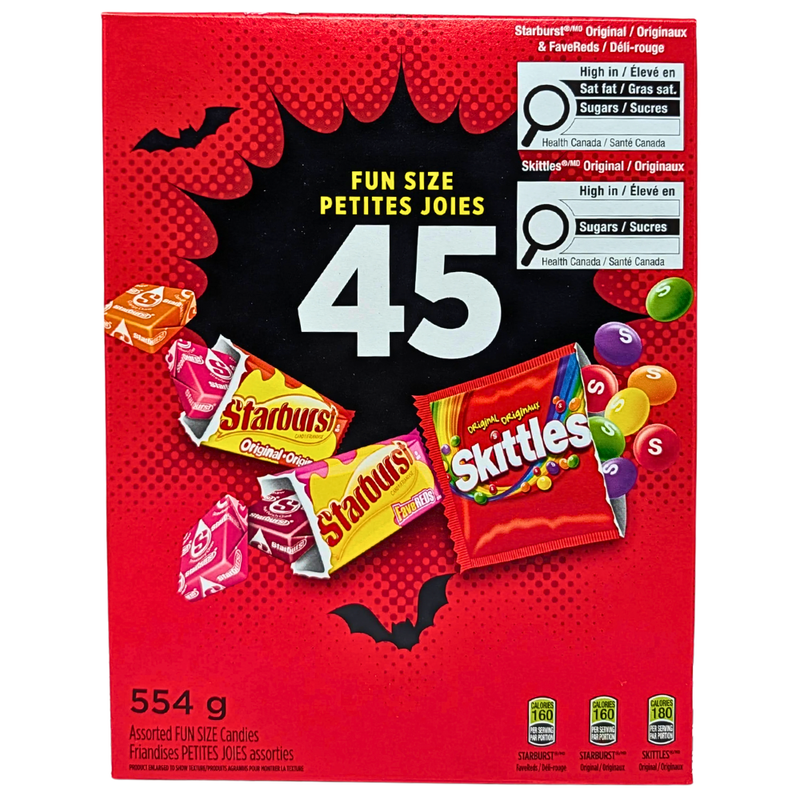 Skittles & Starburst Halloween Variety 45ct - 554g