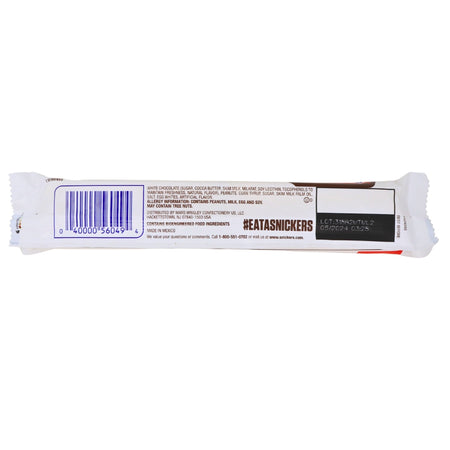 Snickers White Share Size - 2.84oz Nutrition Facts Ingredients - Snickers - Snickers Bar - Chocolate Bar - White Chocolate