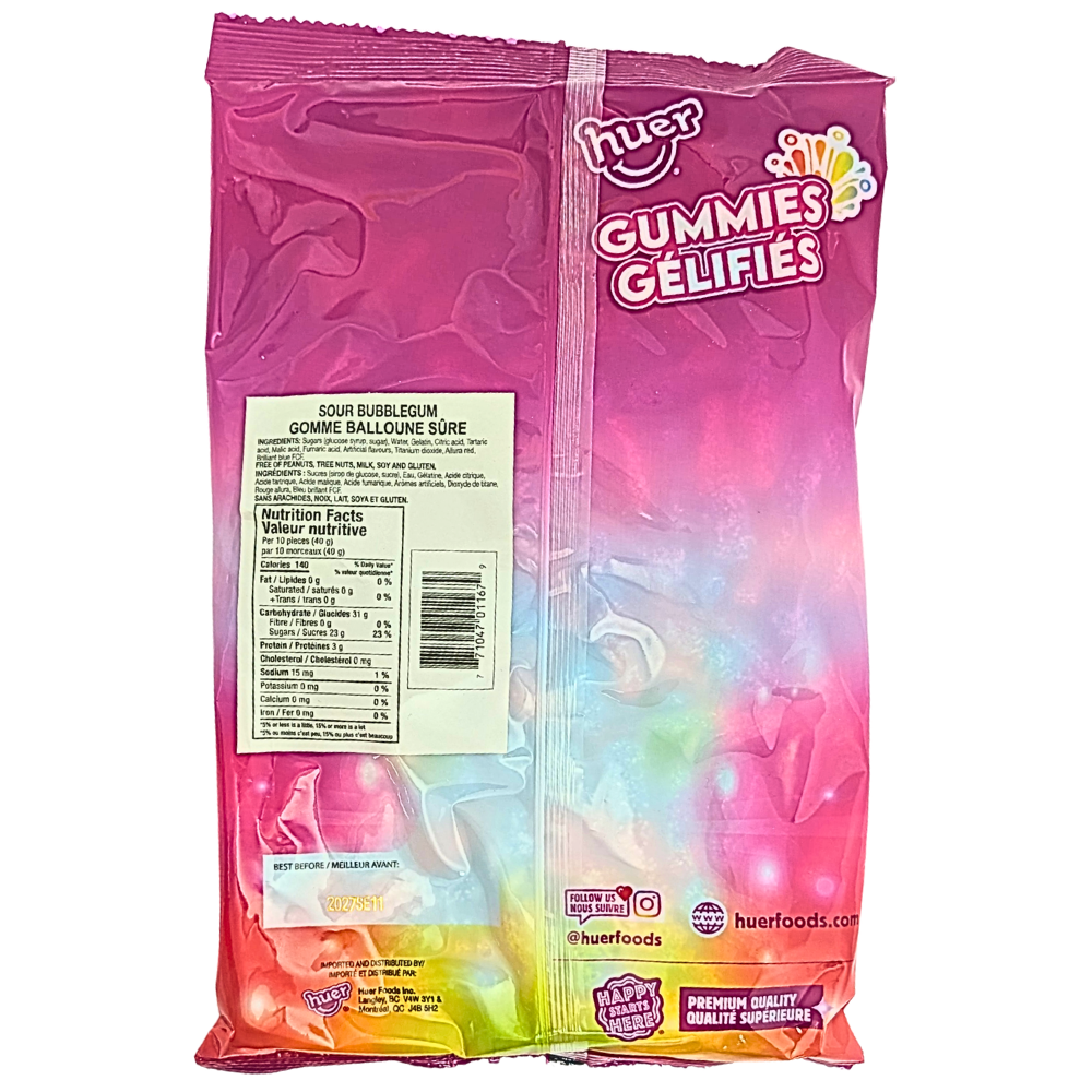 Huer Sour Bubblegum Bottles - 1kg