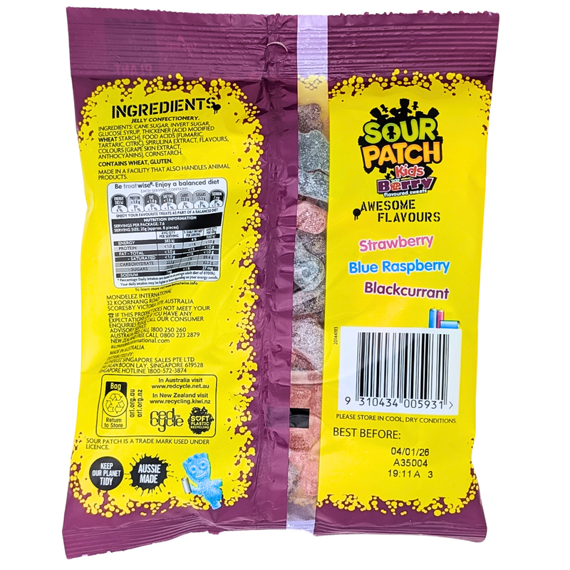 Sour Patch Kids Berry (Australia) - 190g