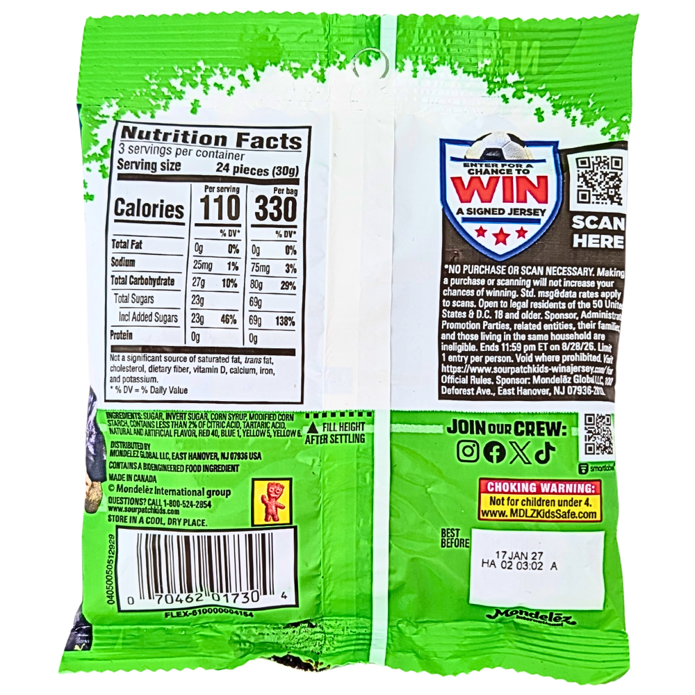 Sour Patch Kids Strikers - 3.17oz