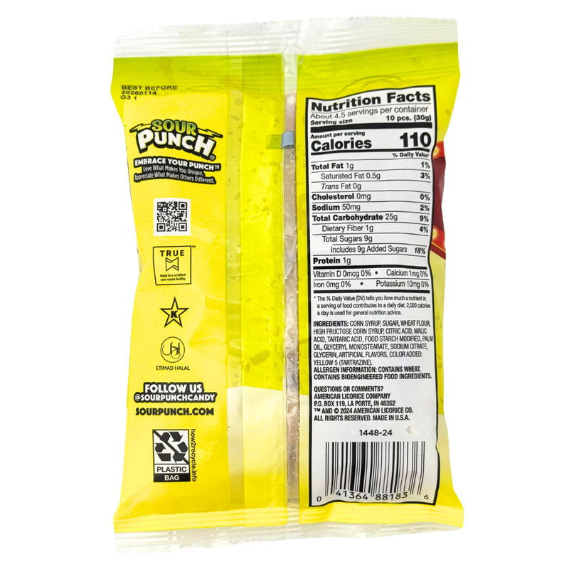 Sour Punch Bites Banana Roulette - 5oz