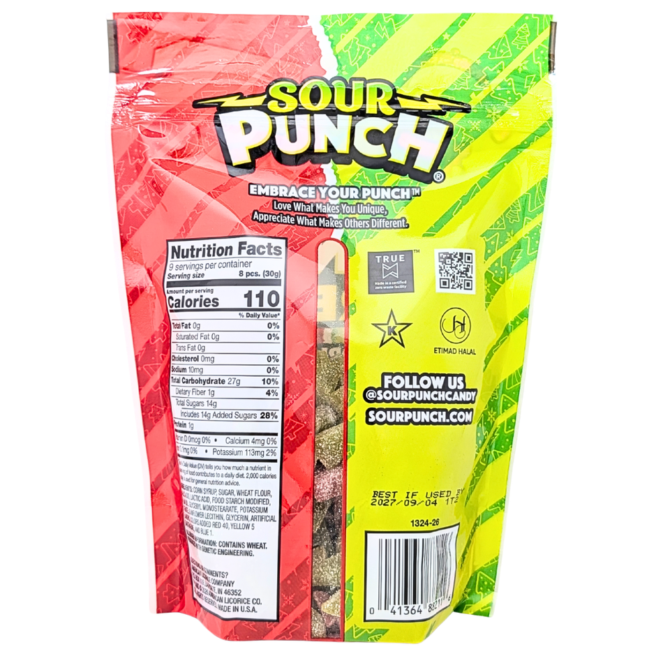 Sour Punch Christmas Trees Apple & Cranberry - 9oz