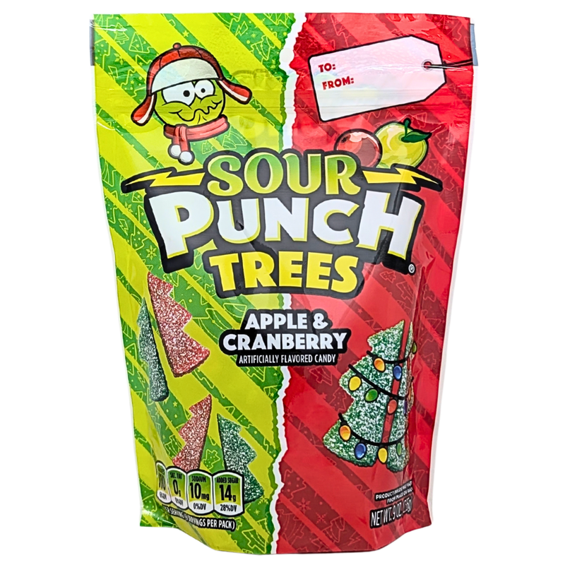 Sour Punch Christmas Trees Apple & Cranberry - 9oz