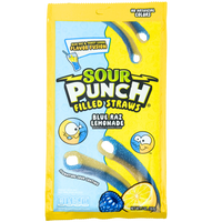 Sour Punch Filled Straws Blue Raz Lemonade - 5oz