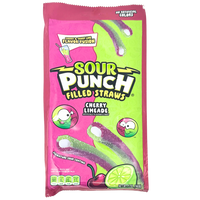 Sour Punch Filled Straws Cherry Limeade - 5oz