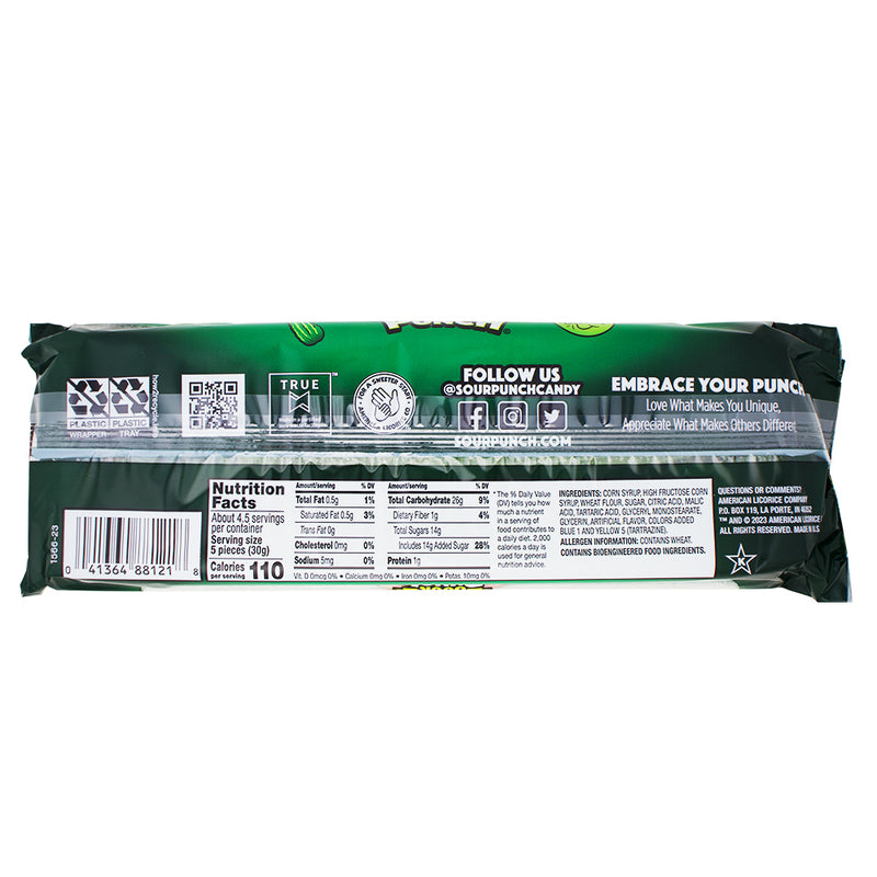 Sour Punch Pickle Roulette - 4.5oz Nutrition Facts Ingredients - Sour Punch - Sour Punch Pickle Roulette - Sour Candy - Gag Gift - Gag Candy Gift - Tangy Candy - Pickle - Pickle Candy