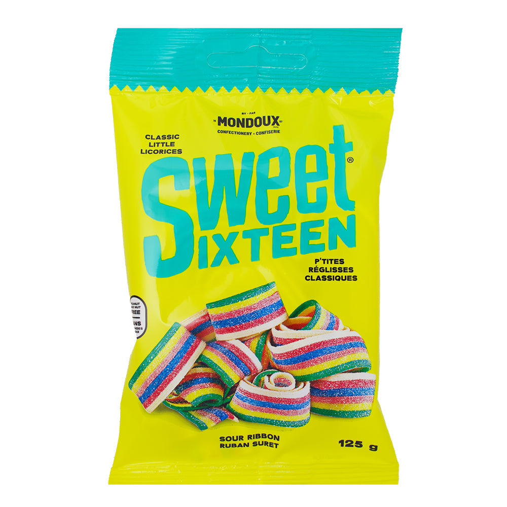 Sweet Sixteen Sour Ribbon - 125g, sweet sixteen, sweet sixteen candy, canadian candy, canadian sweets, canadian treats