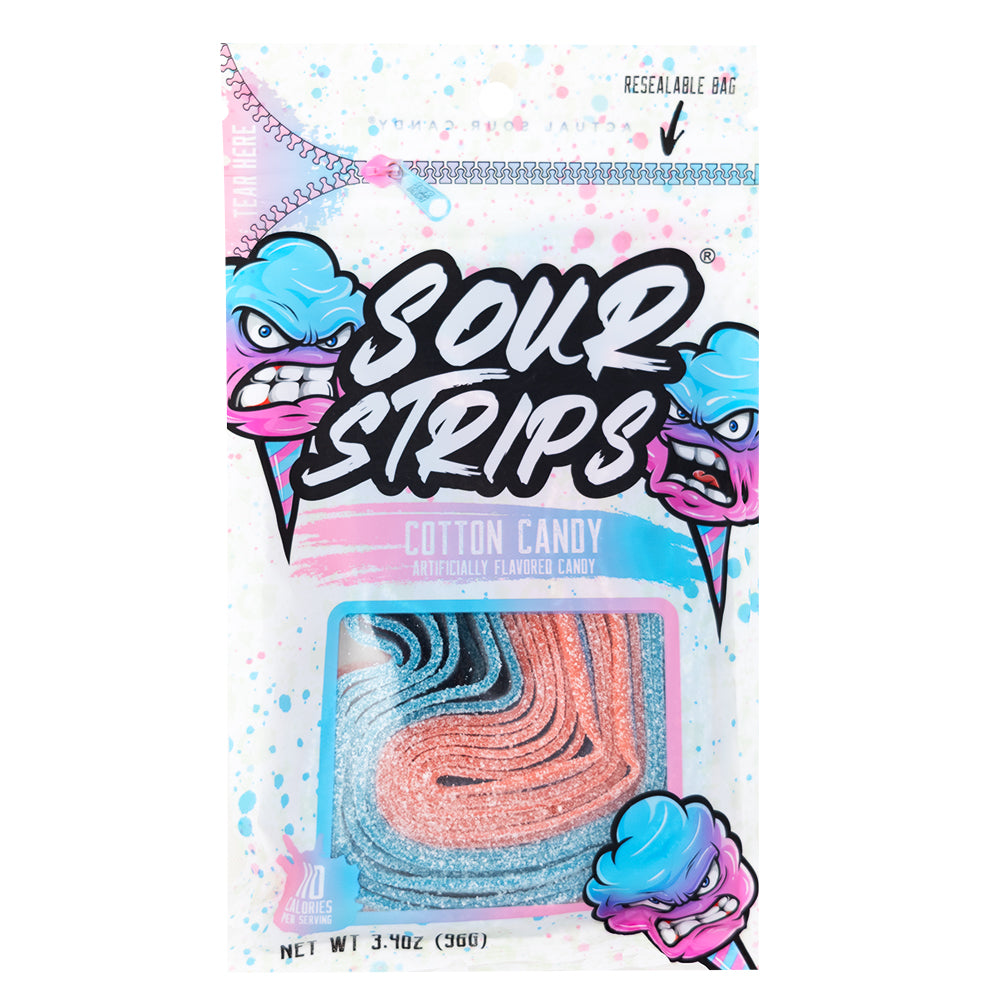 Sour Strips Cotton Candy - 96g