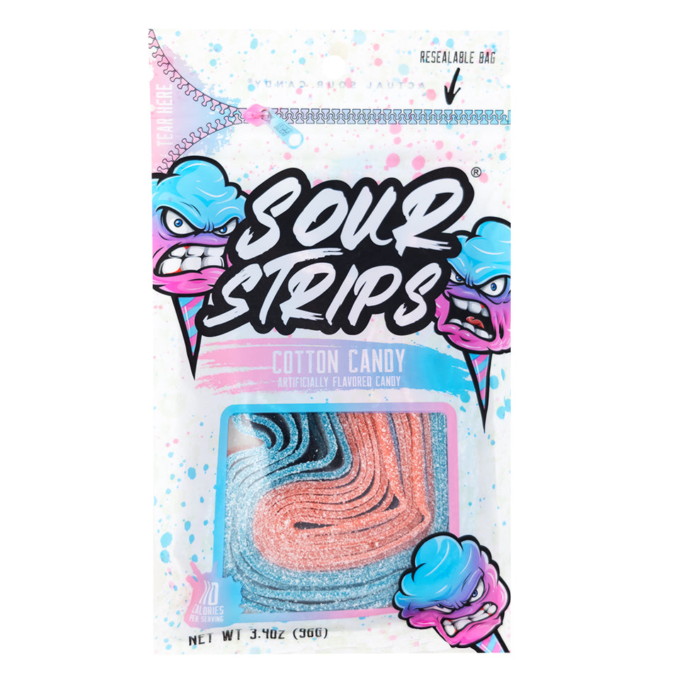 Sour Strips Cotton Candy - 96g