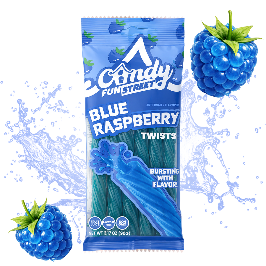 Neutronic Blue Raspberry Candy Fun Street Blue Raspberry Twists- 3.17oz | Candy Funhouse – Candy ...