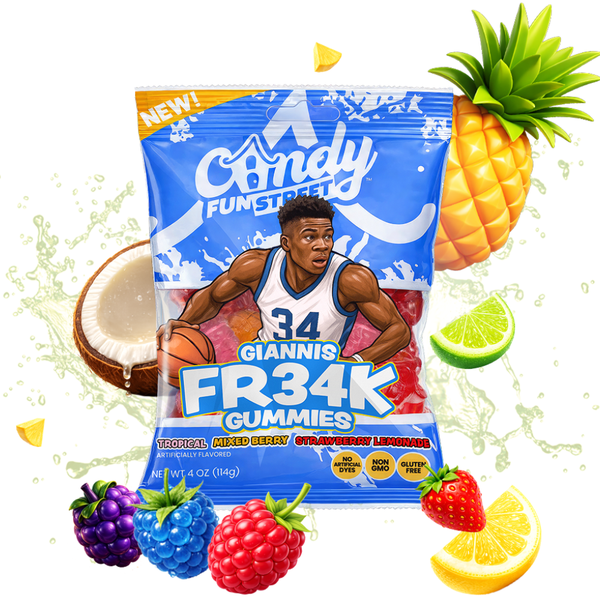 Candy Fun Street Giannis FR34K Gummies - 4oz – Candy Funhouse CA