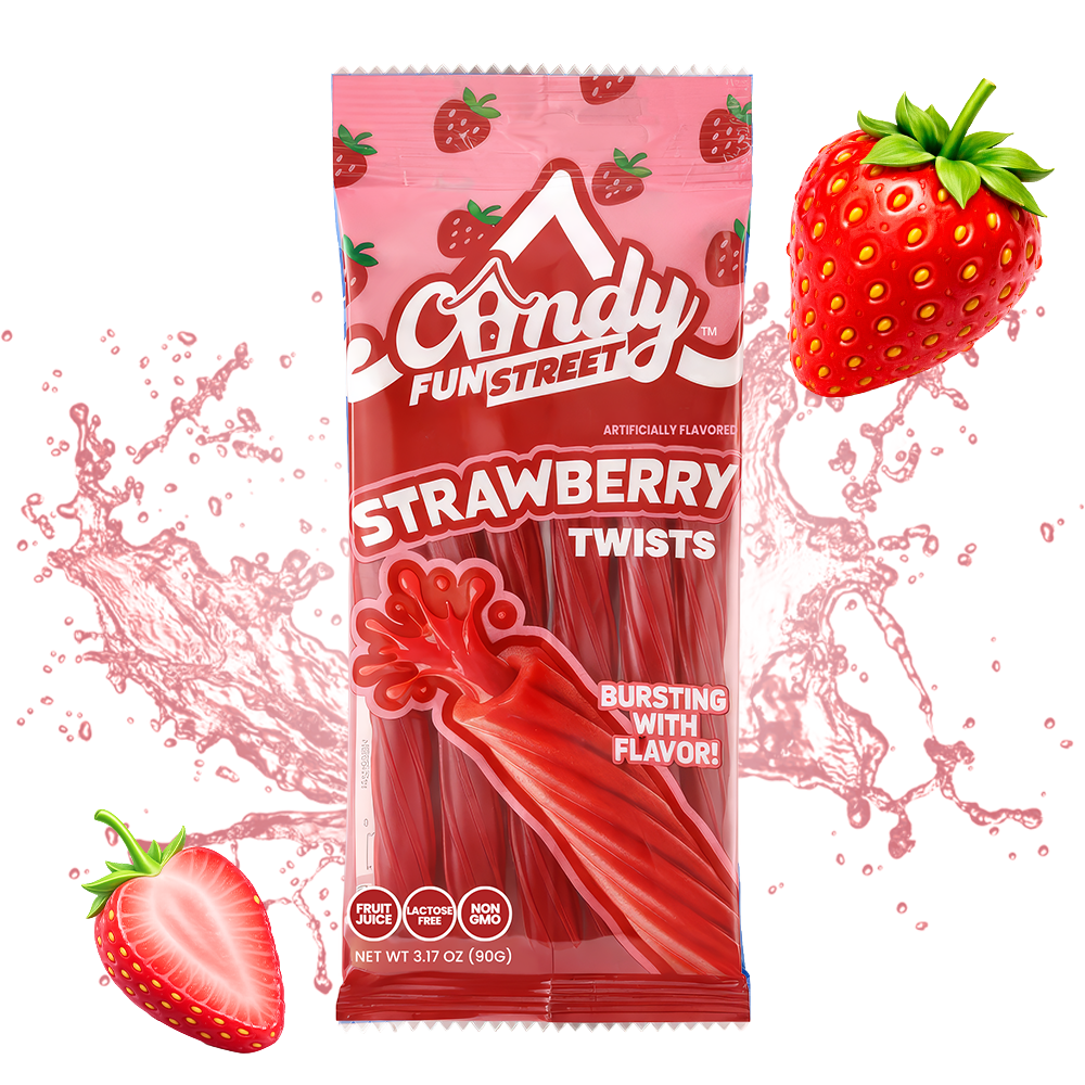 Candy Fun Street Strawberry Twists - 3.17oz