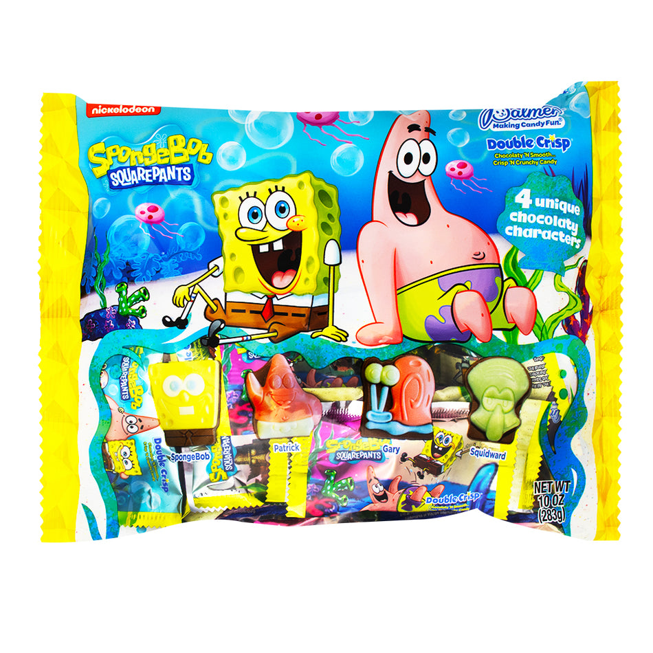 Palmer Spongebob Minis Assorted - 10oz - Spongebob Candy - Spongebob Chocolate - Spongebob Mini Double Crisp Chocolate - Palmer Candy - Palmer Spongebob Mini Double Crisp Chocolate - Chocolate - Chocolate Candy