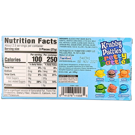 SpongeBob Gummy Krabby Patties Colors Theater Box